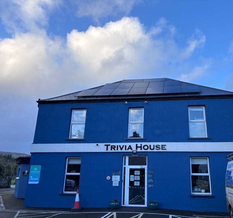 Solar panels on a semi-detached house roof in Co. Cavan, installed by Solar PV Panels Ireland